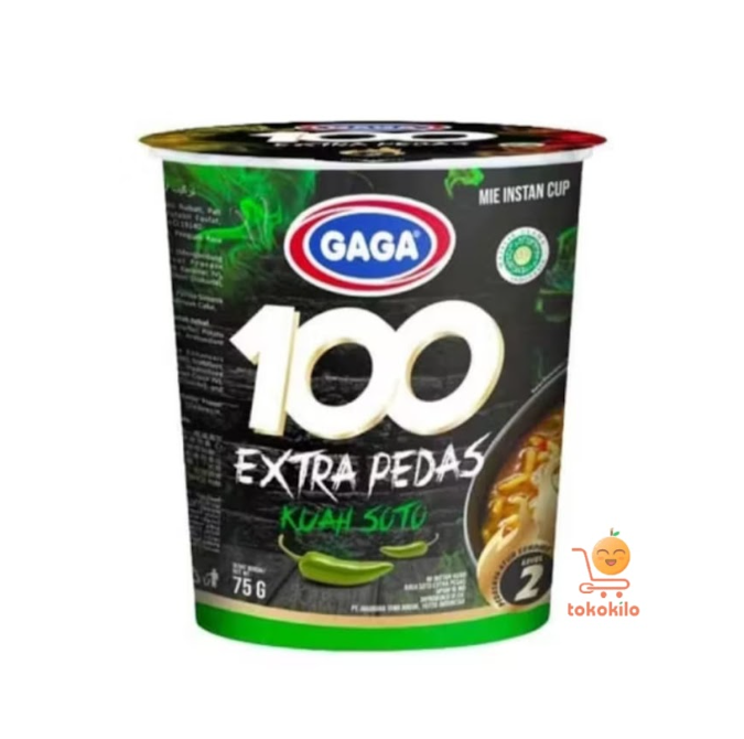 Mie Gaga 100 Extra pedas soto Jalapeno Level 5. 75gr
