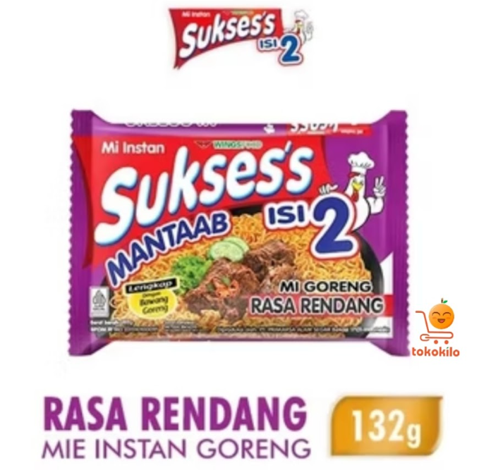 Mie Sukses Isi 2 Rasa Rendang 132 gr