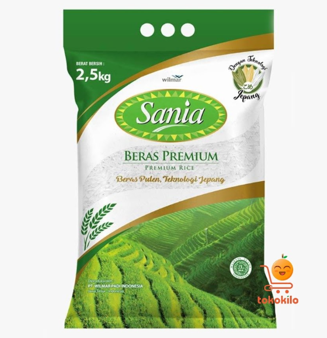 Beras Sania  1 kg, 2.5 kg, 5 kg, dan 10 kg