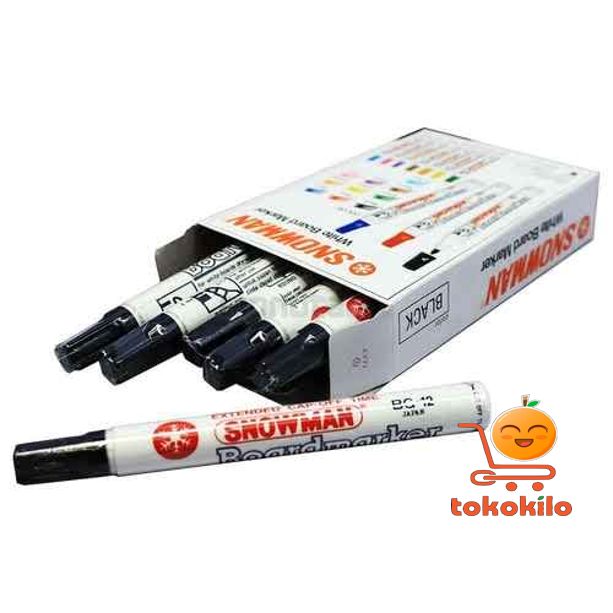spidol snowman whiteboard hitam