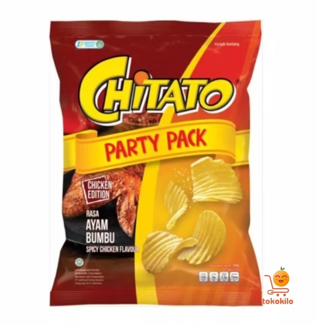 Chitato Party Pack rasa Ayam Bumbu  Spicy  Chicken Flavour 168gr