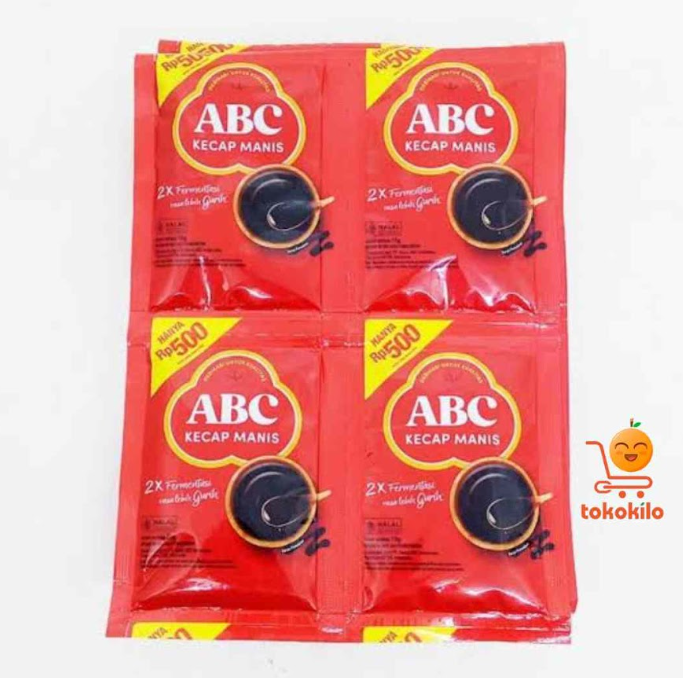 kemasan sachet ABC Kecap Manis dengan isi 15 ml per sachet. 