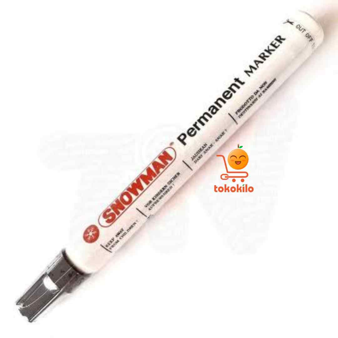 Spidol Snowman Permanen Warna Hitam, Merah, Biru