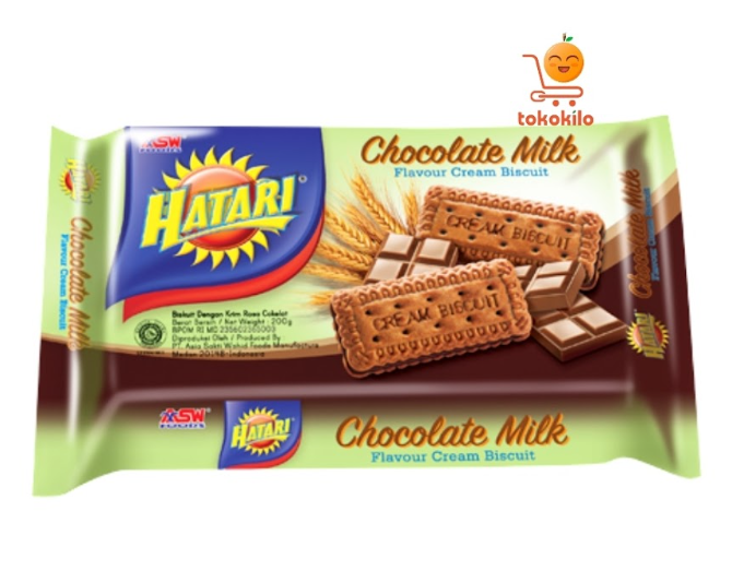 Hatari Chocolate Milk Flavour Cream Biscuit, 190 grgr
