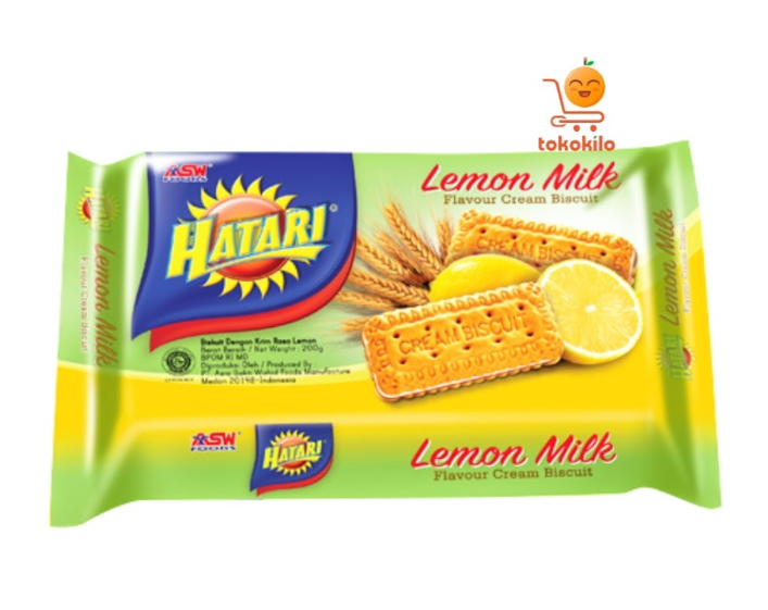 Hatari Lemon Milk Flavour Cream Biscuit 190gr