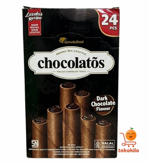 Chocolatos Dark Chocolate Flavour (1  Box X 24pcs)13gr