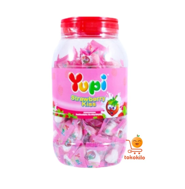 Yupi Strawberry Kiss Jar (500g)