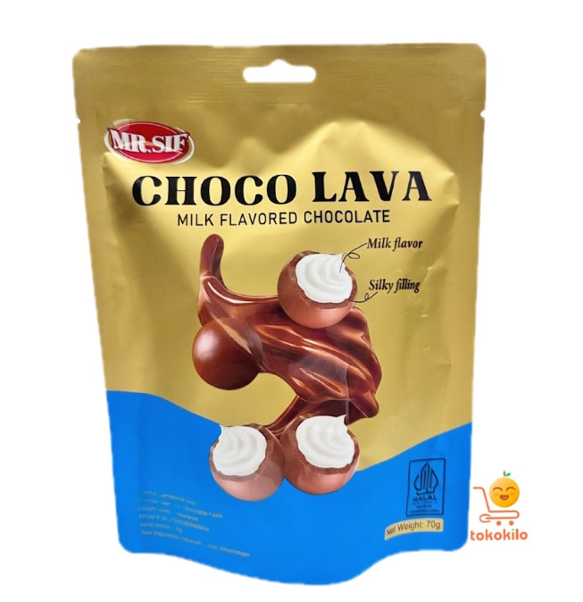 Mr. Sif Choco Lava Milk Flavored Chocolate 70gr, 200gr