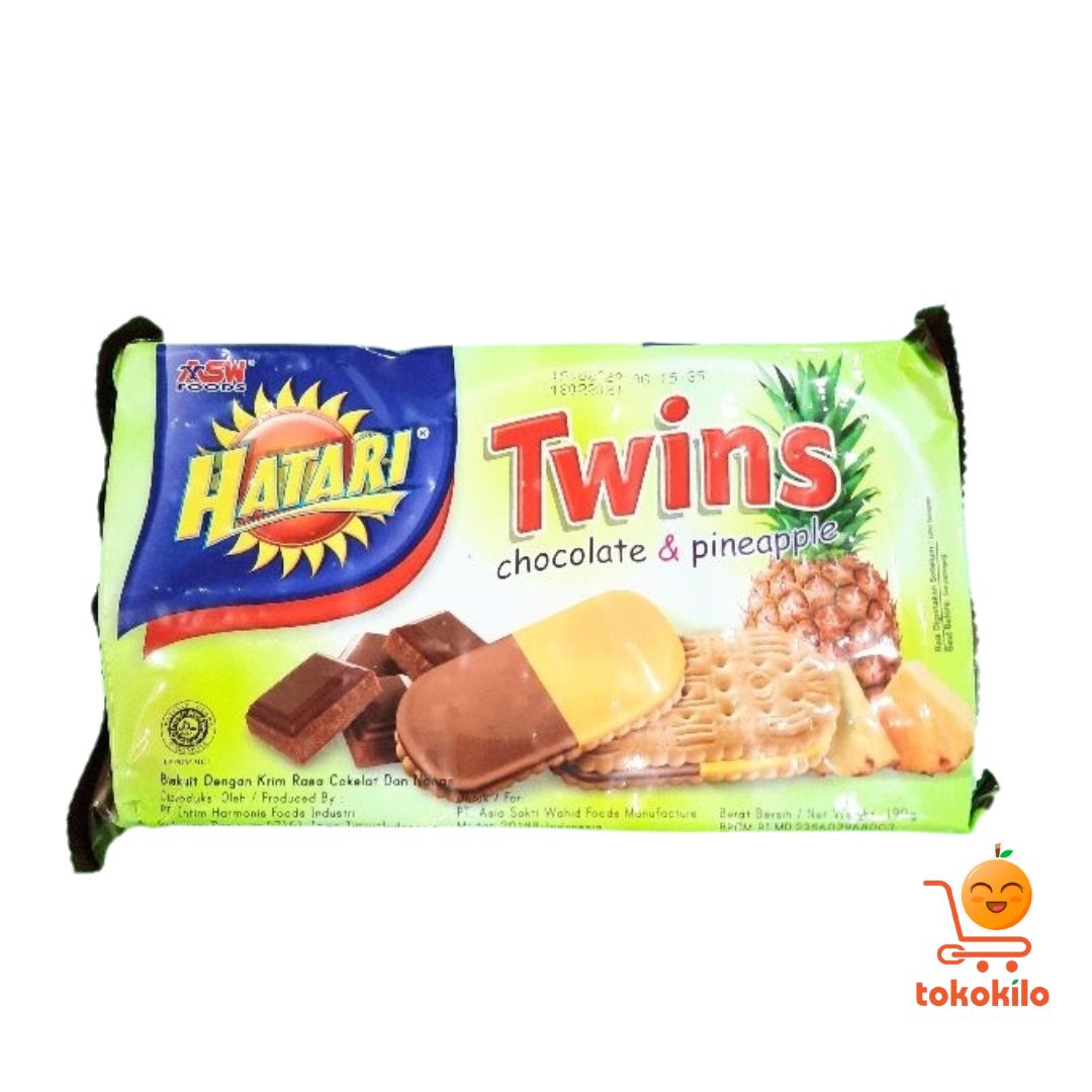 Hatari Twins Biskuit Rasa Cokelat & Nanas 190 gr
