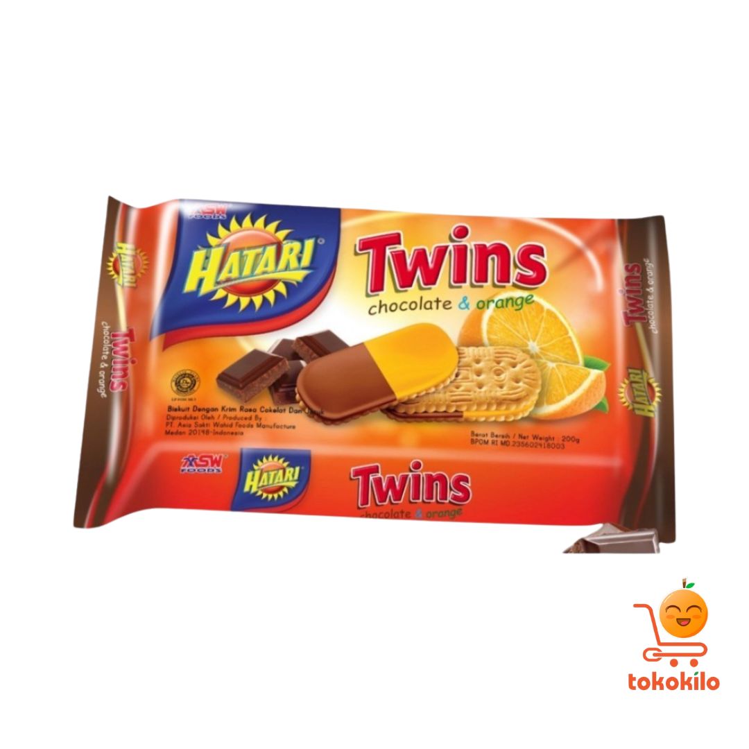 Hatari Twins Biskuit Rasa Cokelat & Jeruk 190gr