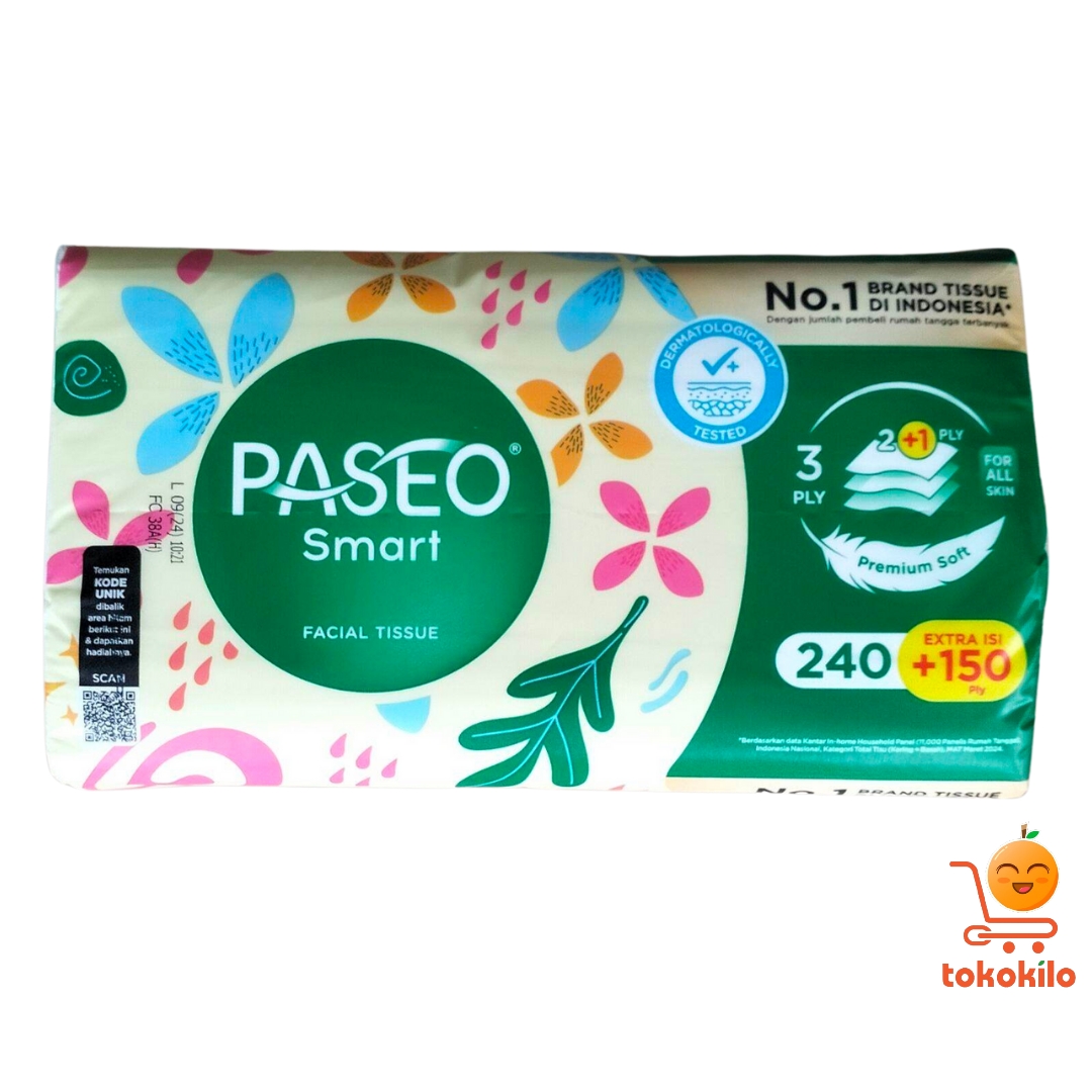Paseo Smart  Soft Facial Tissue 240 + 150 ply