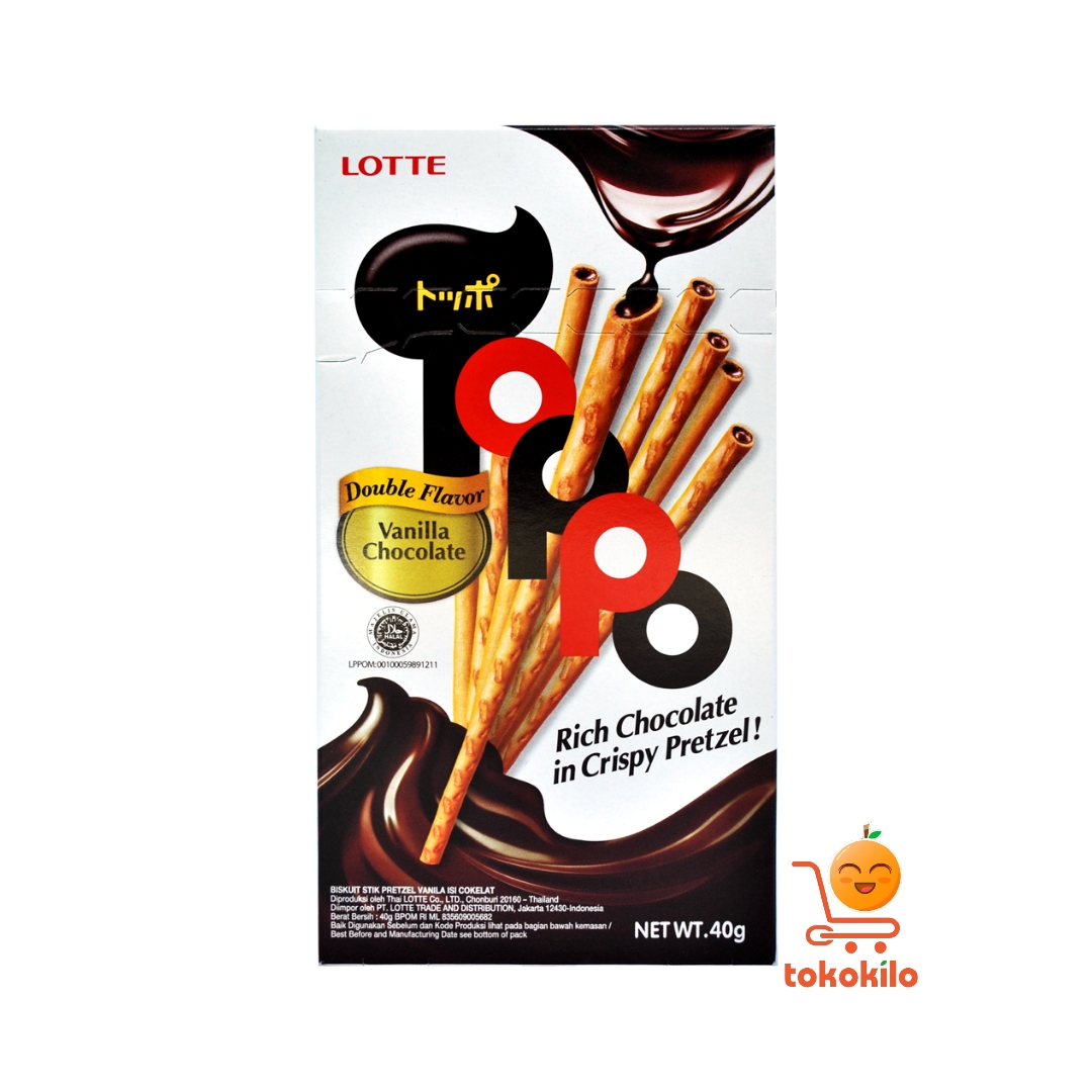 Lotte Toppo Rasa Vanilla & Cokelat 40gr