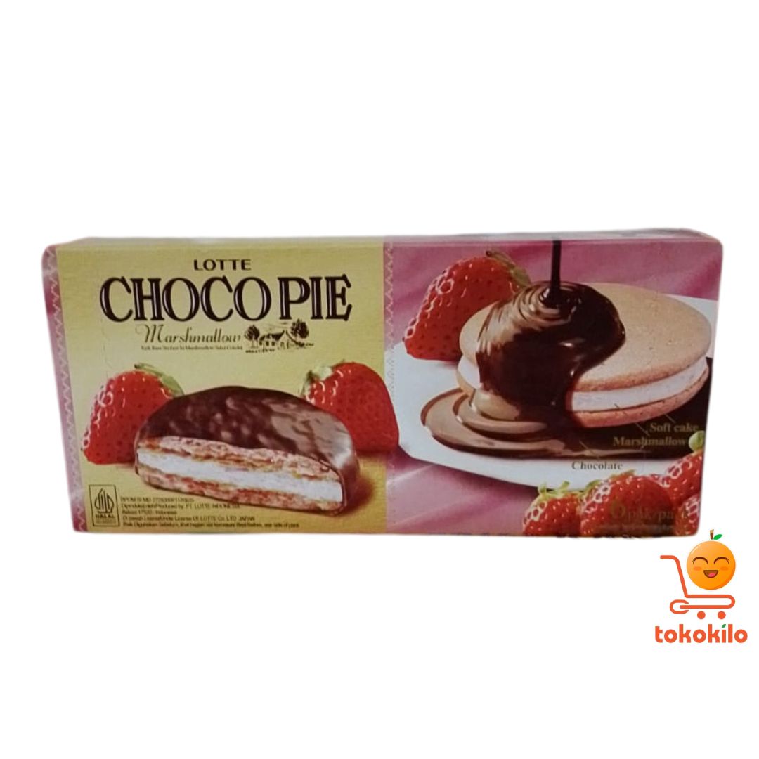 Lotte Choco Pie Marshmallow Stroberi 168gr