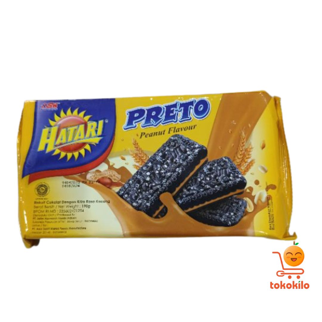 Hatari Preto Biskuit Krim Kacang 190gr