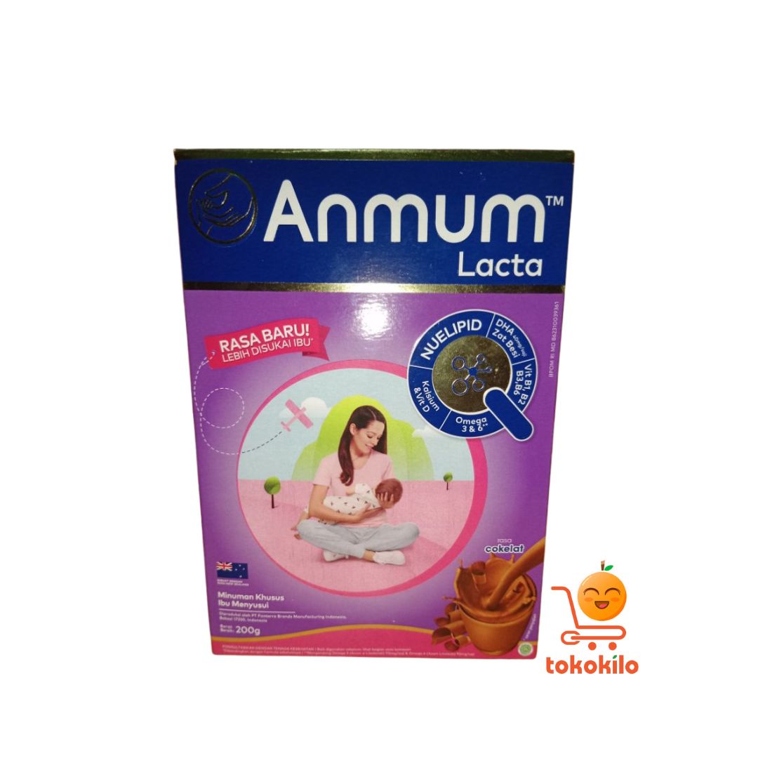 Susu Bubuk Anmum Lacta Rasa Cokelat 200gr
