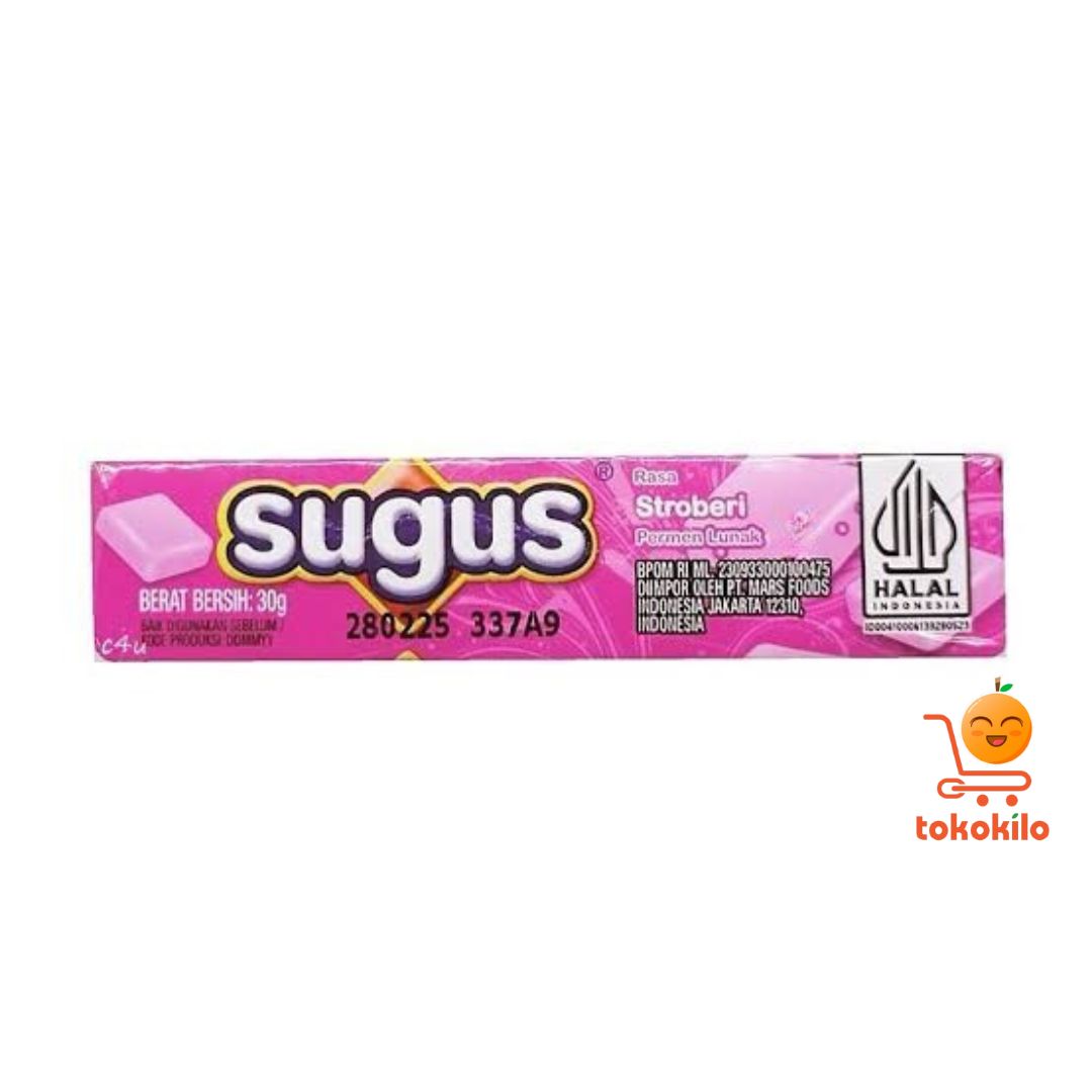 Permen Sugus Stroberi, Blackcurrant 30gr