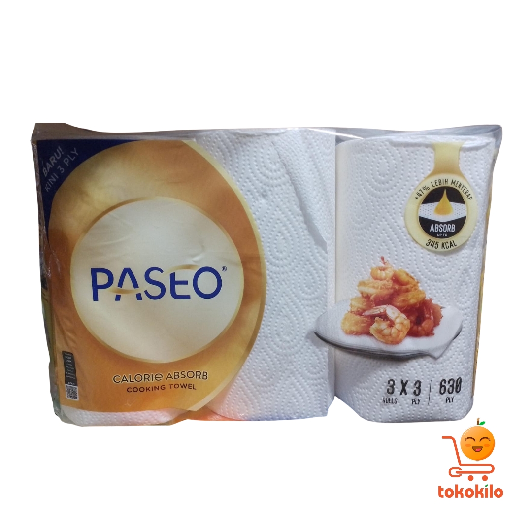 Tissue Paseo Calorie Absorb Cooking Towel 3 Roll X 3 Ply 630ply