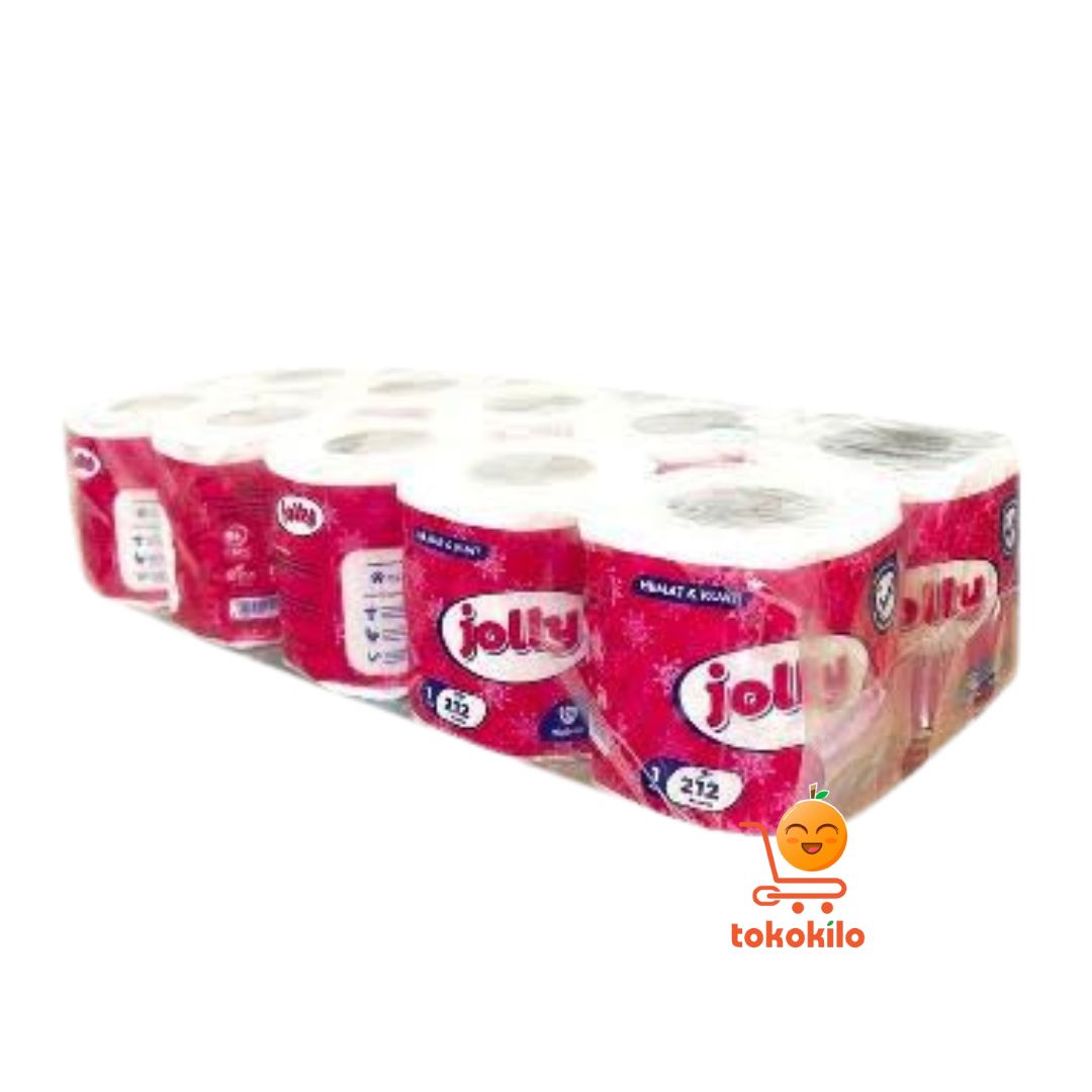 Tisu Toilet Jolly Core Non Emboss  10 Roll 212 Sheets