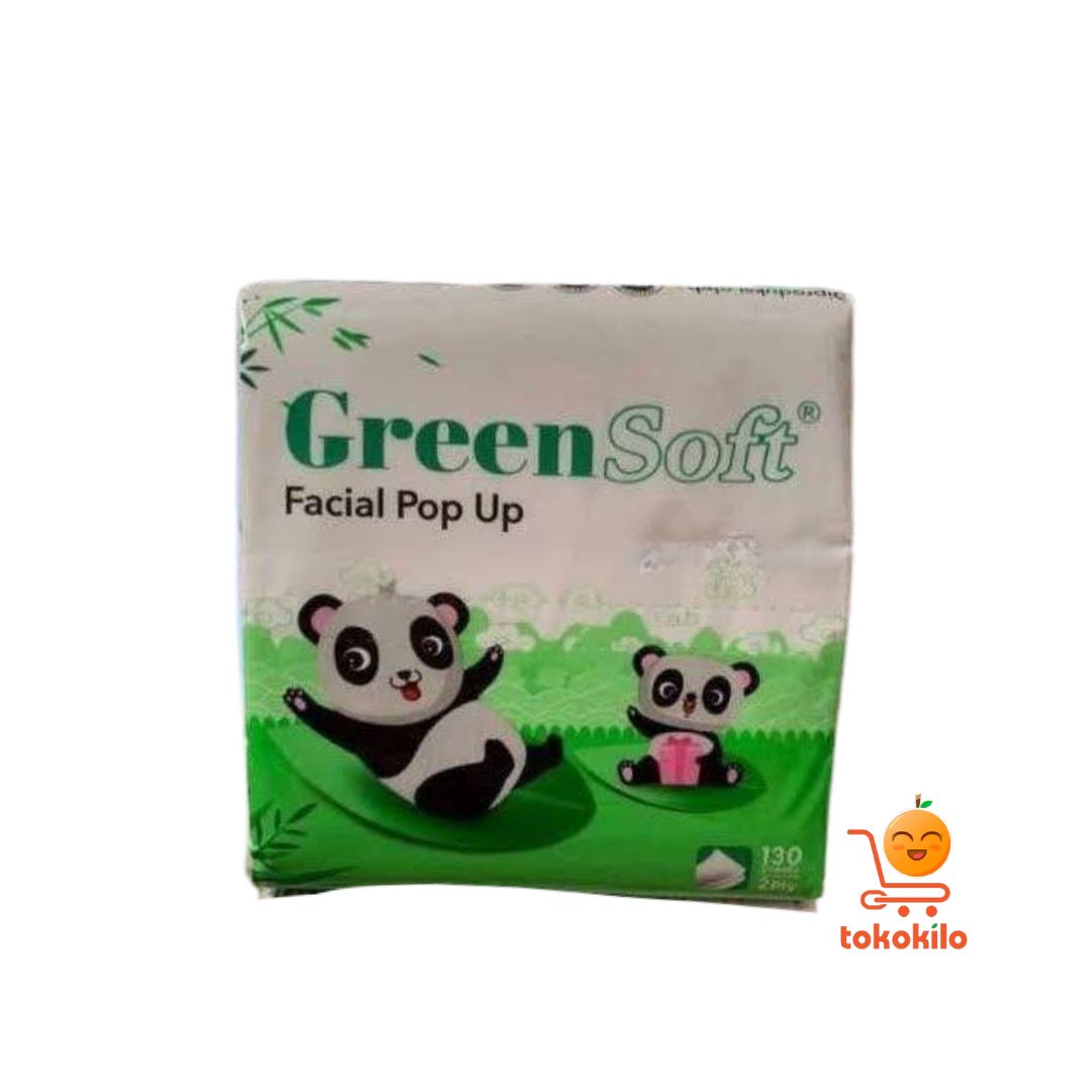GreenSoft Facial Pop Up  Tisu Wajah 130 Lembar