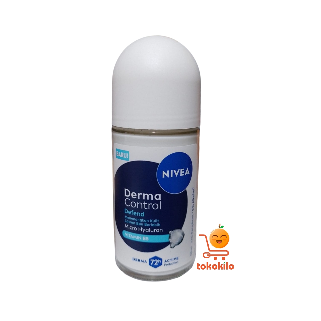 Nivea Derma Control Roll On Deodorant Bright Repair, Restore, Defend 50ml