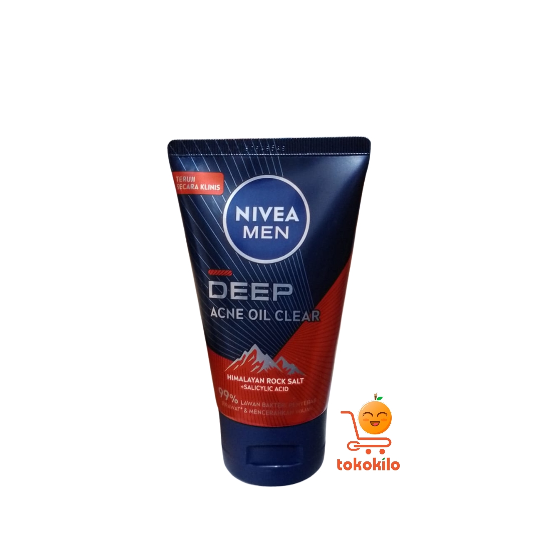 Nivea Men Deep Acne Oil Clear Facial Foam Scrub 100ml 