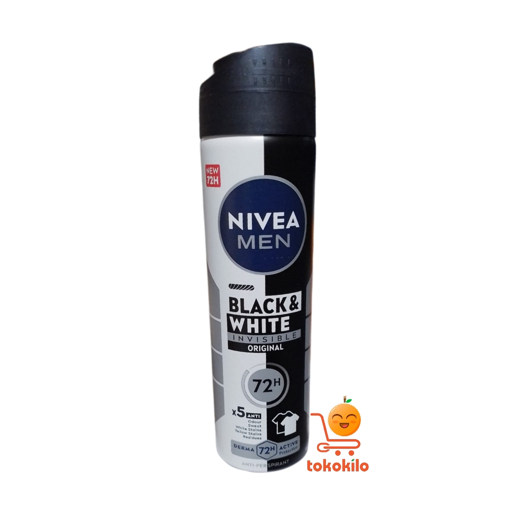 Nivea Men Black & White Invisible Antiperspirant Original, Fresh 150ml