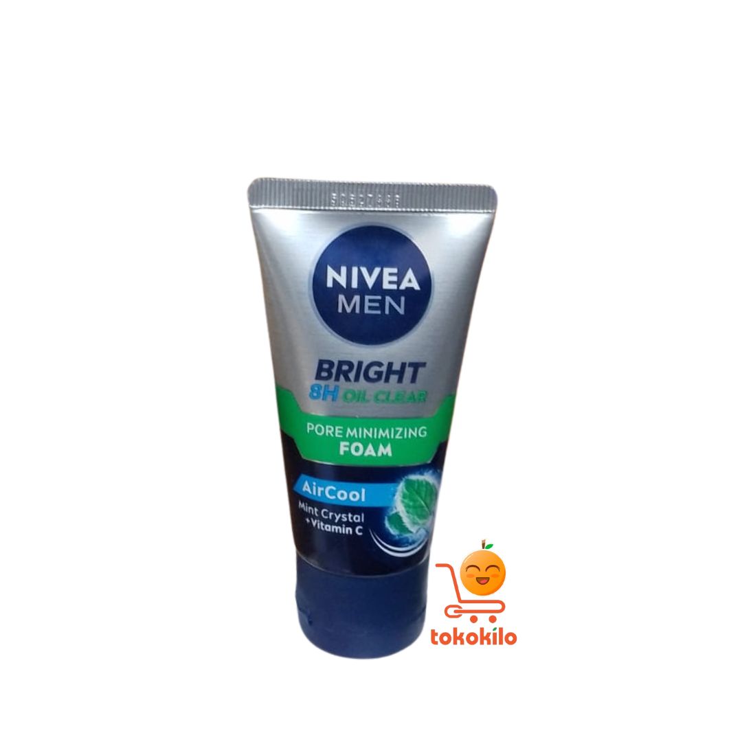 Nivea Men Bright 8H Oil Clear Pore Minimizing Foam 50ml, 100ml