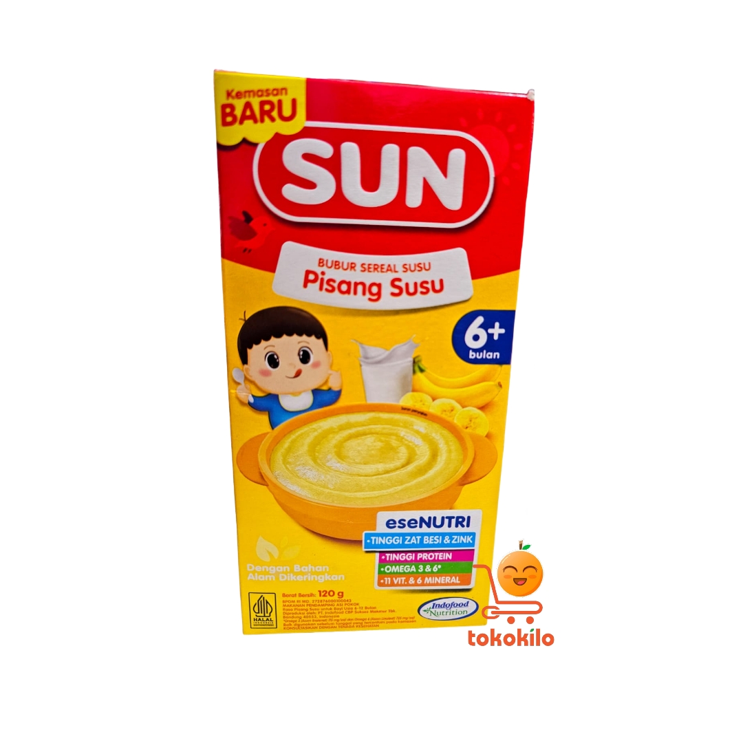 SUN Bubur Sereal Susu Rasa Pisang Susu 6 Bulan+ 120gr