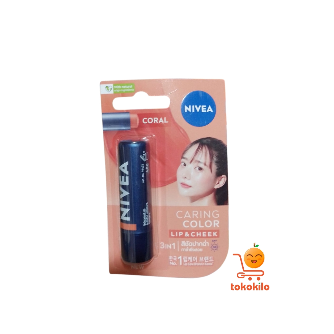 Nivea Caring Color Lip & Cheek Coral