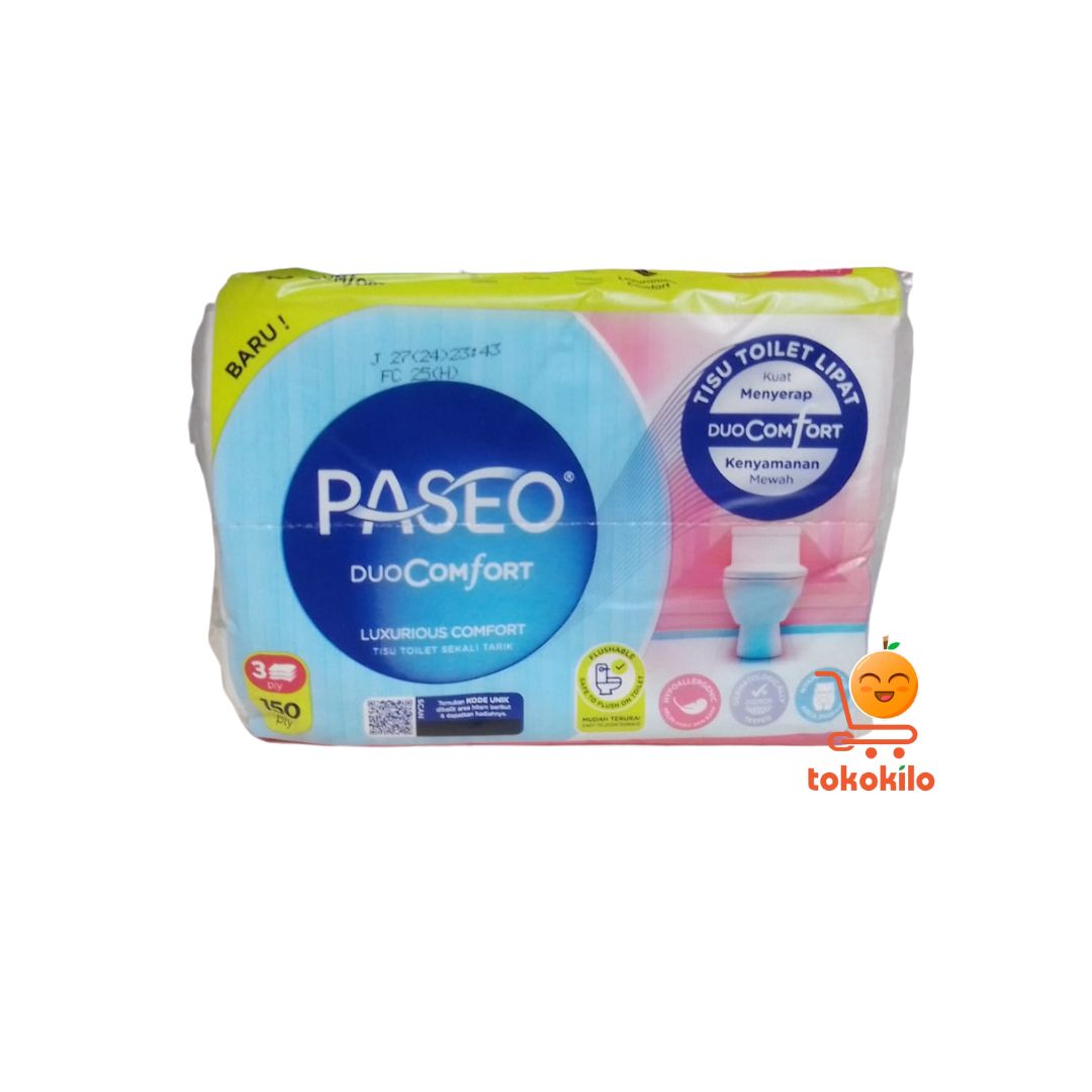 Tissue Paseo Duo Comfort Tisu Toilet 150s, 300s