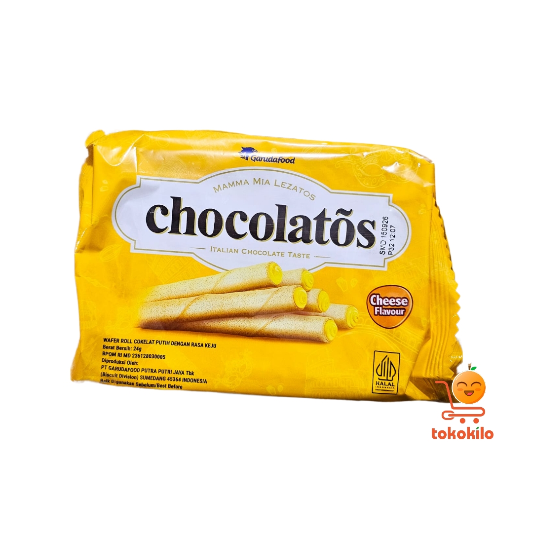 Chocolatos Wafer Roll Rasa Keju (1 Pack X 10bks) 24gr