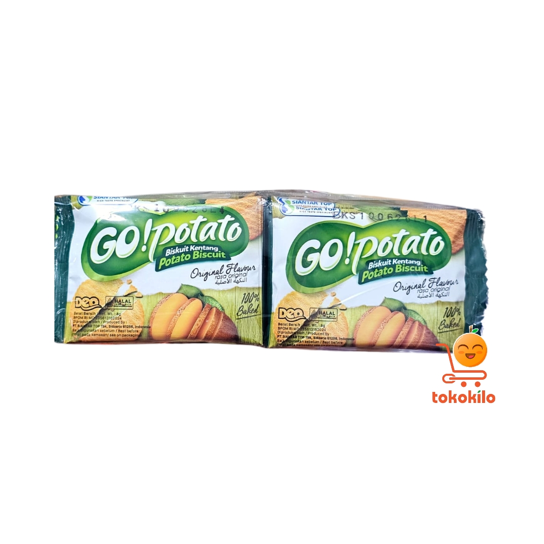 Go! Potato Biskuit Kentang Rasa Original 8gr (1 pack 20 bks)