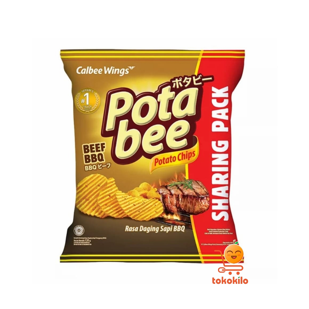 Potabee Potato Chips – Beef BBQ (Sharing Pack) 120gr
