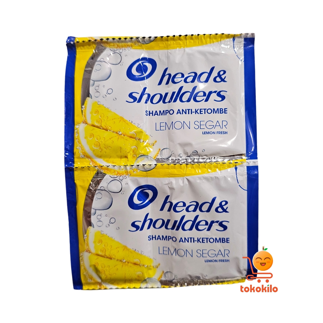 Head & Shoulders Anti-Ketombe Lemon Segar  shampoo Sachet 10ml X 12 Sachet