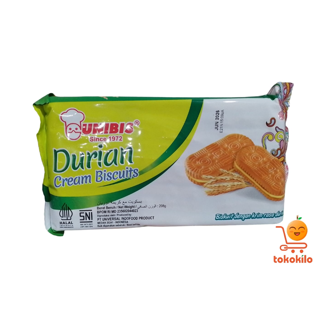 Biskuit Krim Durian Unibis 208gr