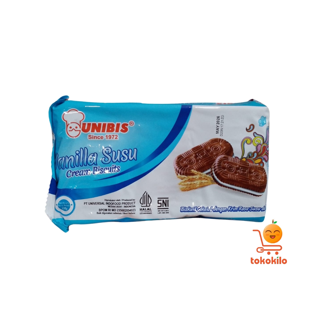 Biskuit Krim Rasa Vanila Susu Unibis 208gr