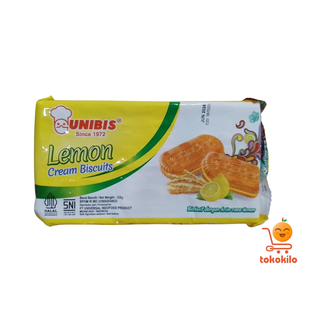 Unibis Lemon Cream Biscuits 208gr