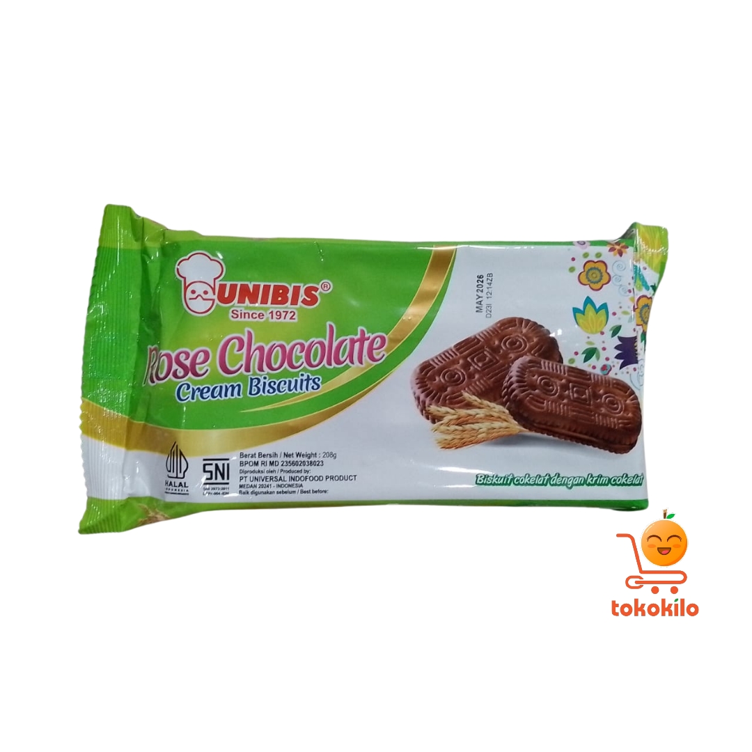 Unibis Rose Chocolate Cream Biscuits 208gr