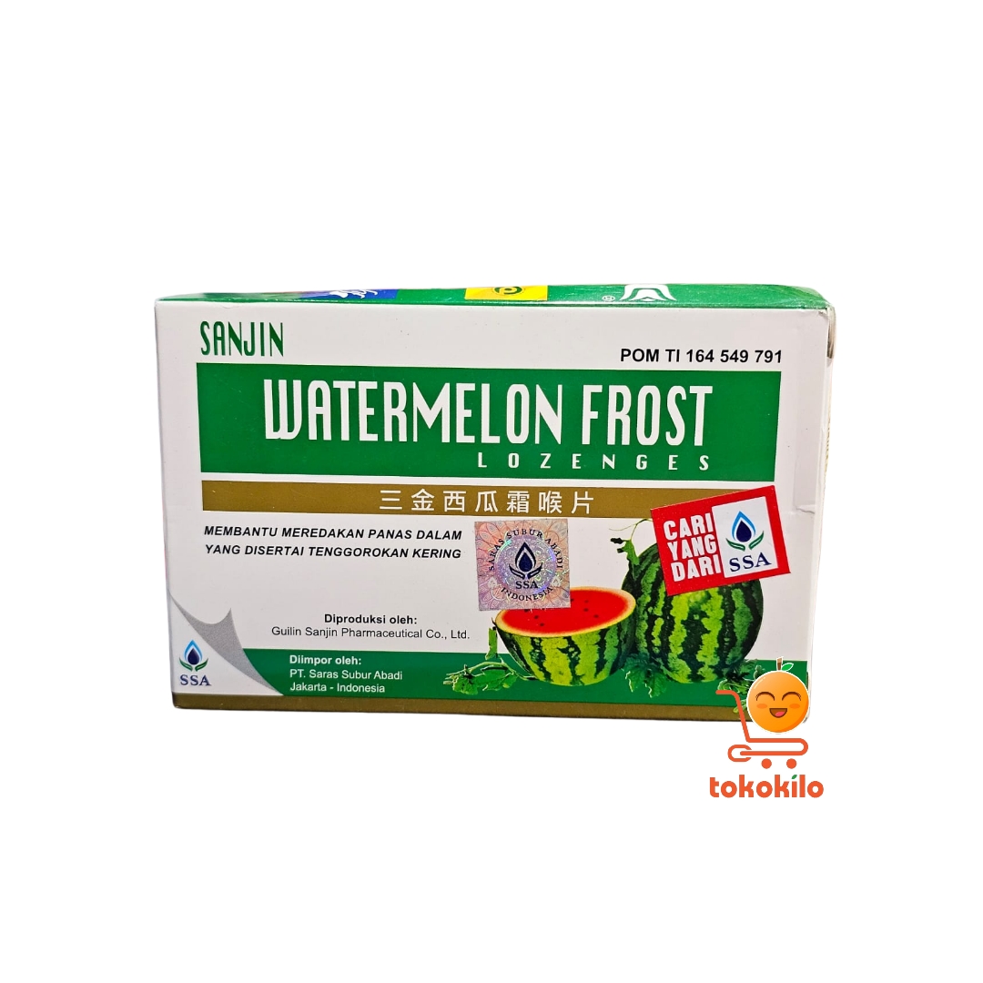 Sanjin Watermelon Frost Lozenges 1 Kotak isi 12 Tablet