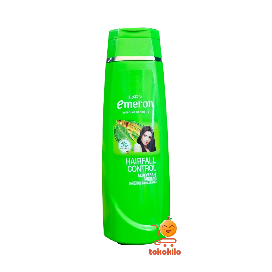 Emeron Shampoo Hairfall Control Aloe Vera & Ginseng Botol 170ml, 340 ml