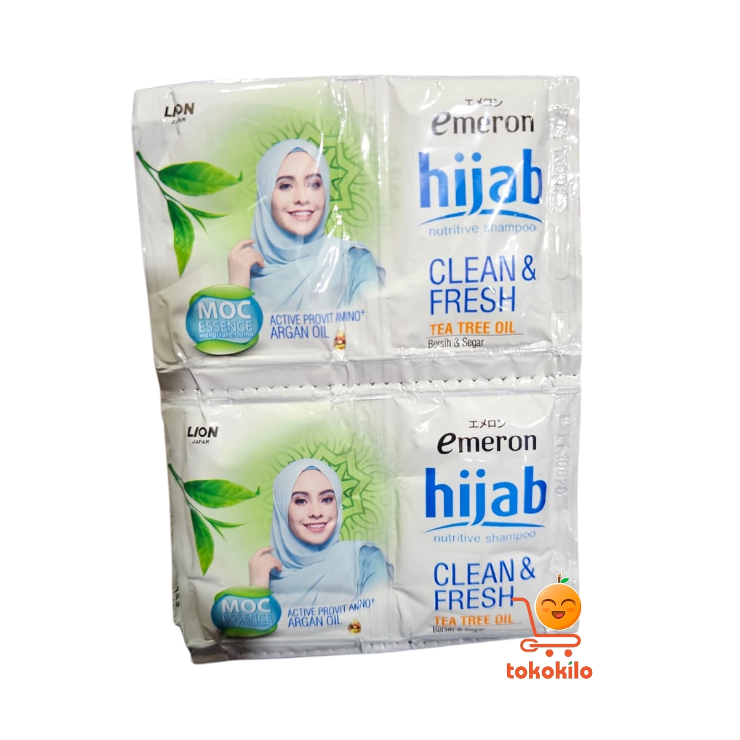 Emeron Hijab Nutritive Shampoo Clean & Fresh Sachet 10ml (1 pack X 12bks)