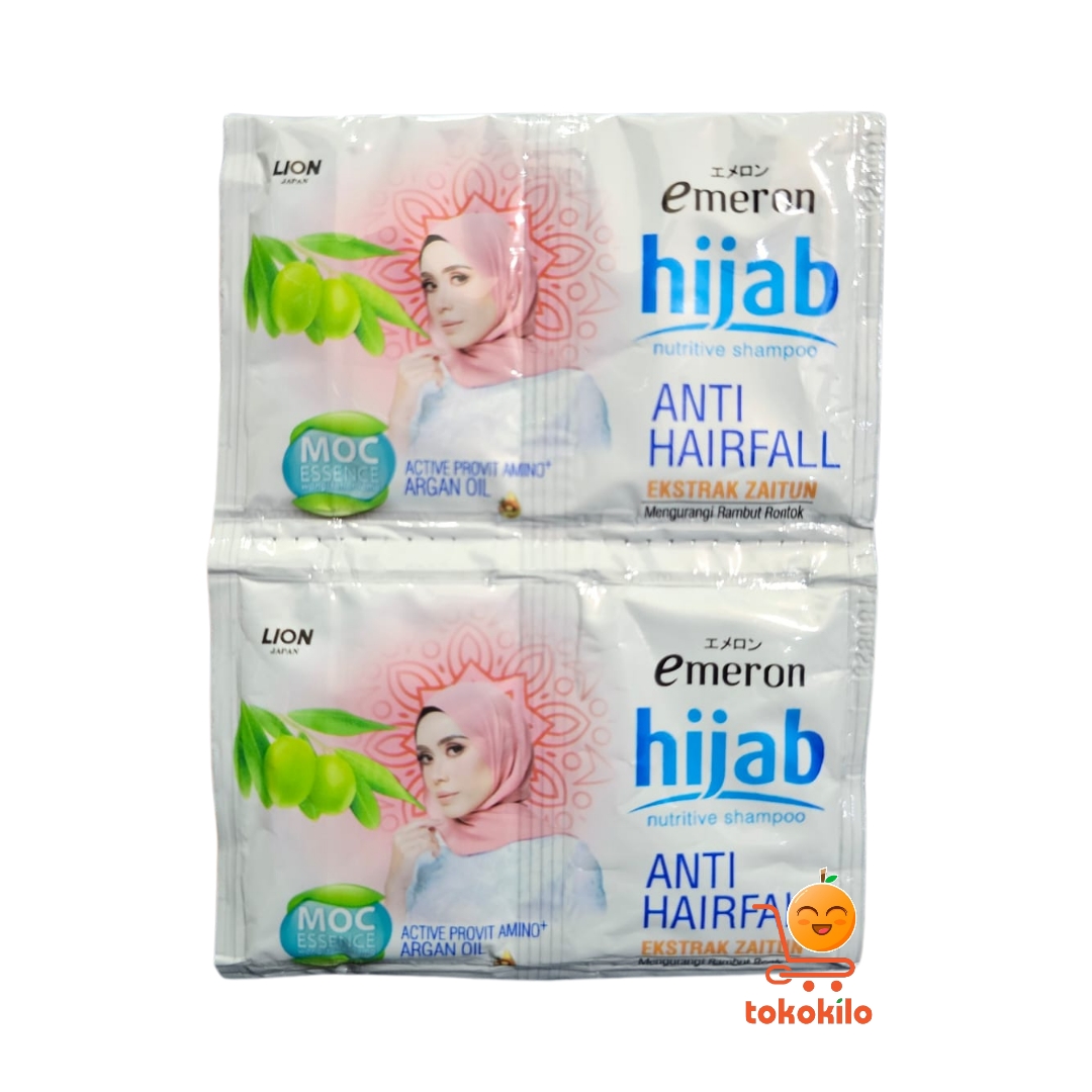 Emeron Hijab Nutritive Shampoo Anti Hairfall Sachet 10ml (1 Pack X 12 bks)