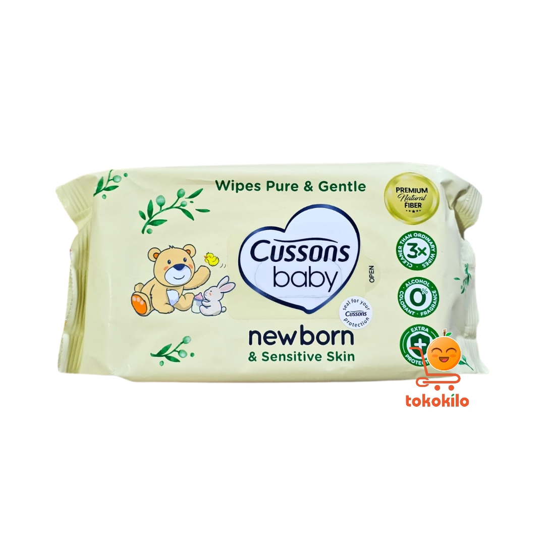 Cussons Tisu Basah Pure&Gentle Newborn Sensitive Skin 45s