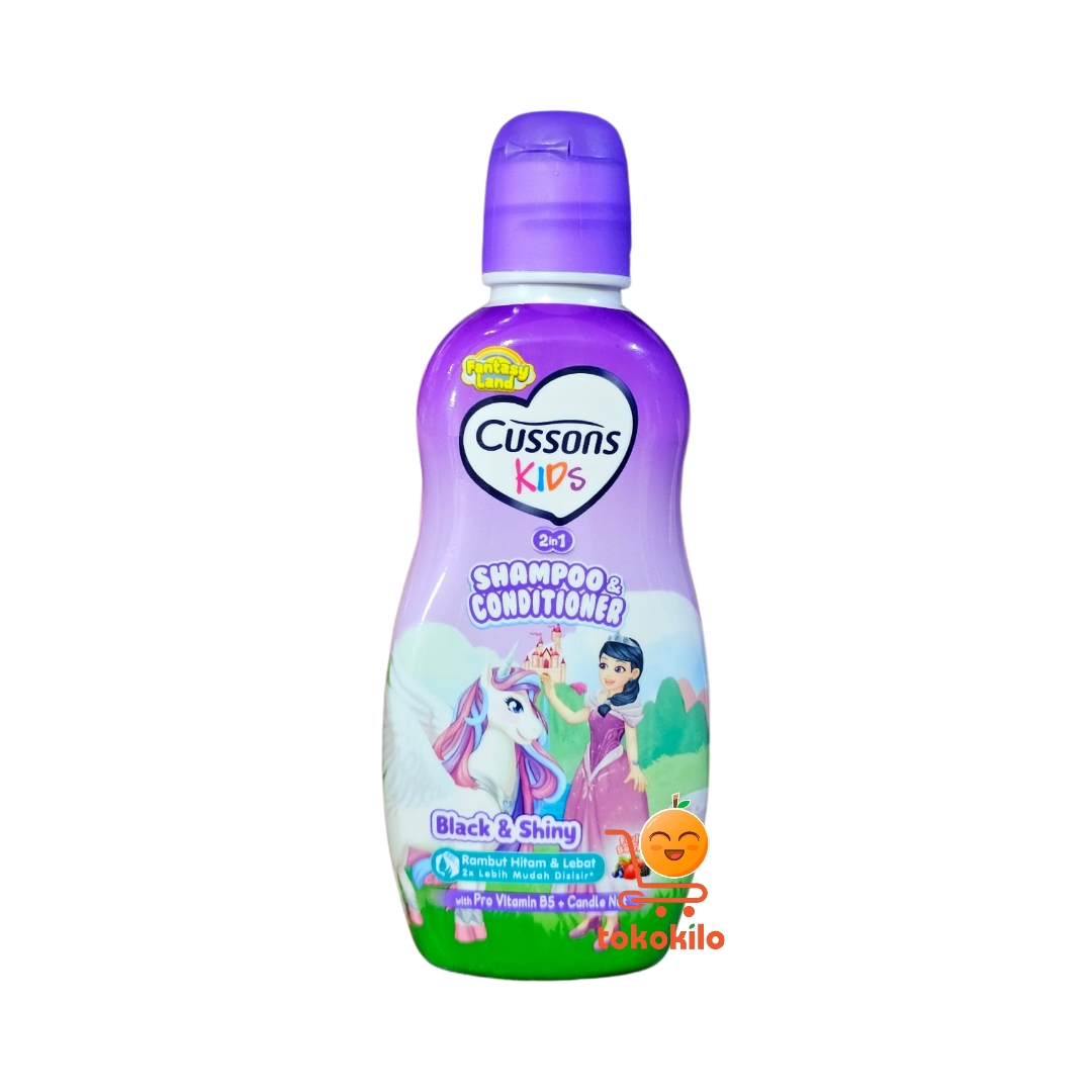 Cussons Kids 2in1 Shampoo & Conditioner Black & Shiny 180ml