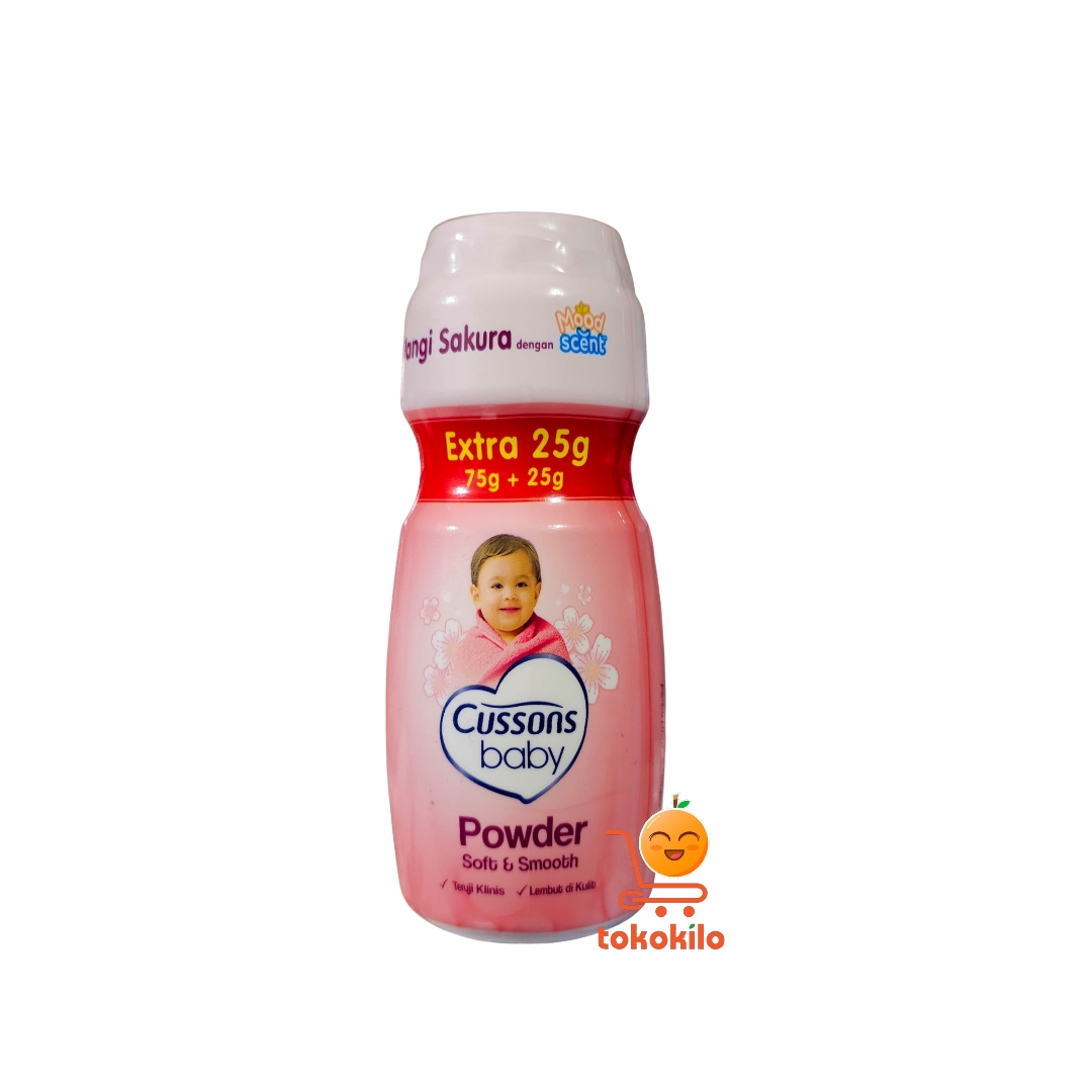 Bedak Cussons Baby Soft & Smooth 35gr, 75gr, 100gr, 200gr, 350gr