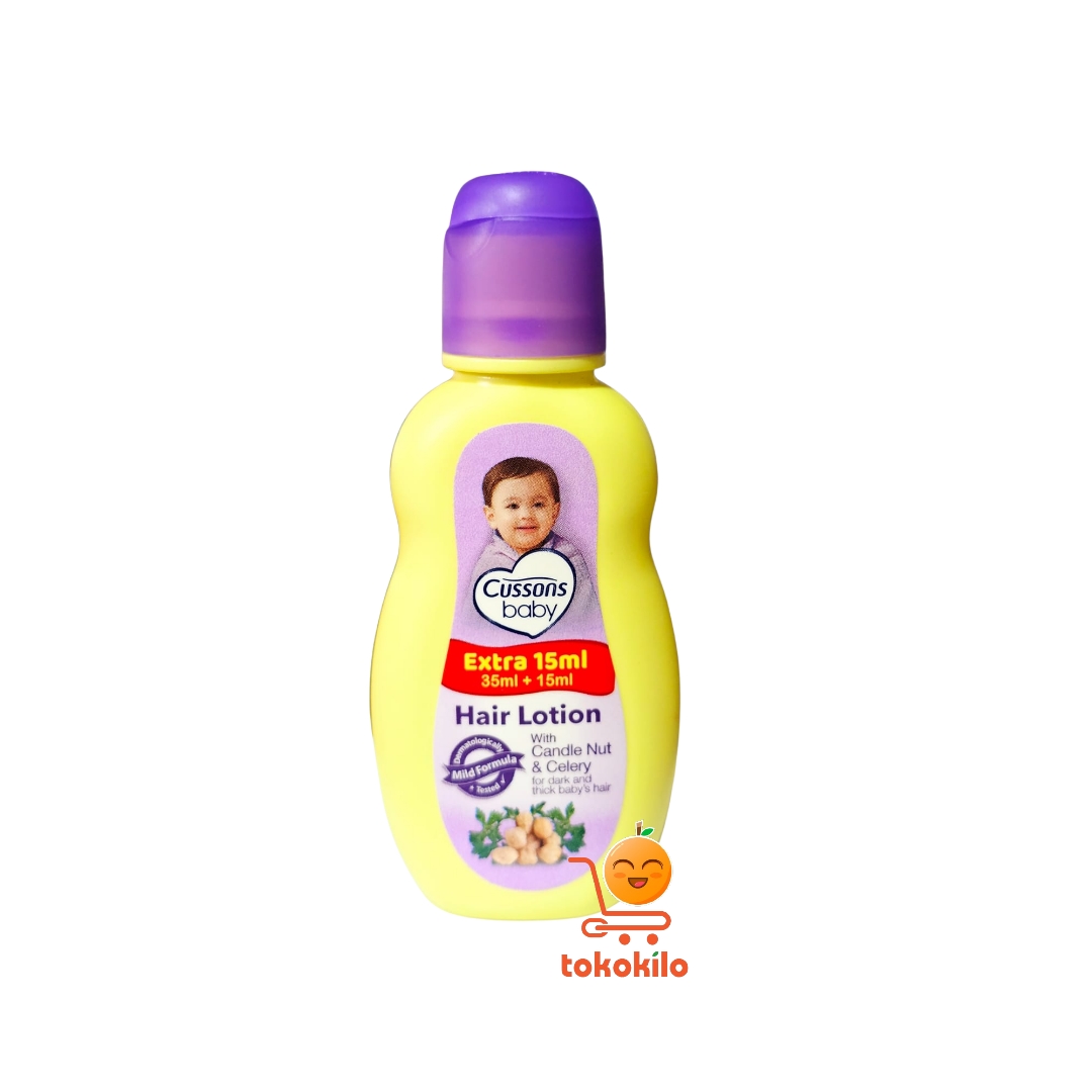 Cussons Baby Hair Lotion Candle Nut & Celery 35ml+15ml, 50ml+50ml, 100ml+100ml