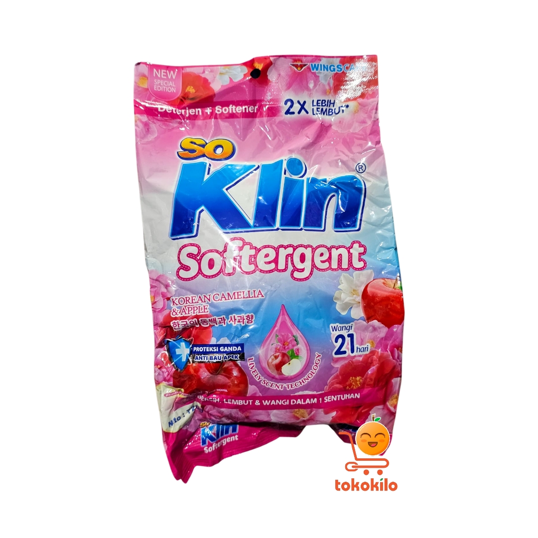 SoKlin Softergent Bubuk Korean Camellia & Apple 225gr, 720gr