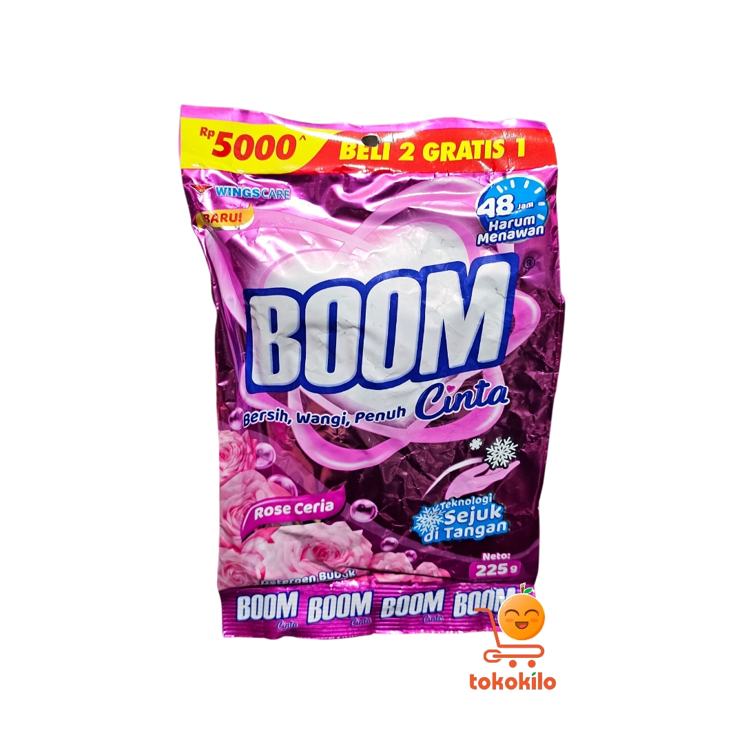 Boom Cinta Deterjen Bubuk Rose Ceria 225gr