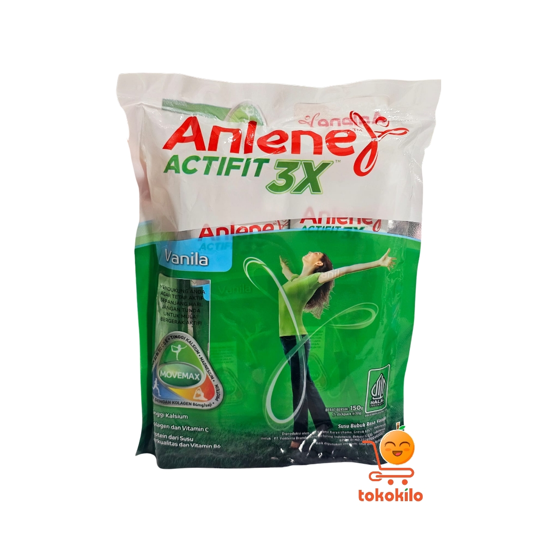Anlene Actifit 3X (5 StickPack @30g) Vanila ,Coklat 120gr