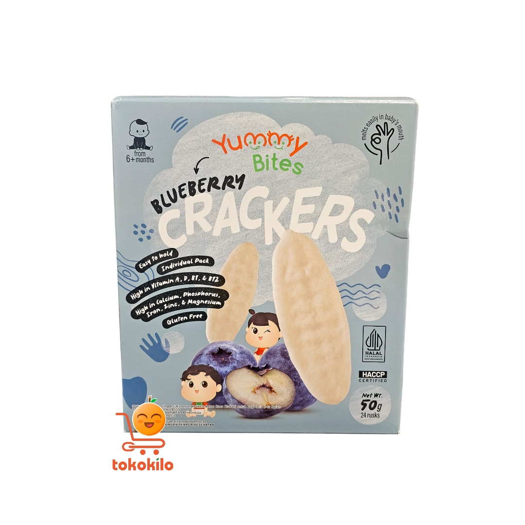 Biskuit Yummy Bites Bluberry Crackers 50gr